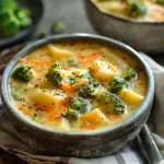 Crockpot Potato Broccoli Cheddar Soup