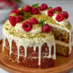 Pistachio Raspberry Cake
