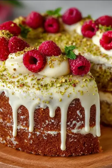 Pistachio Raspberry Cake