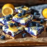 Ravenclaw Blueberry Lemon Cheesecake Bars