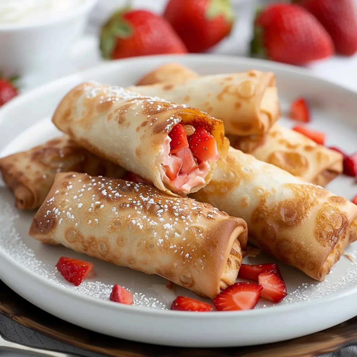 Strawberry Cheesecake Egg Rolls