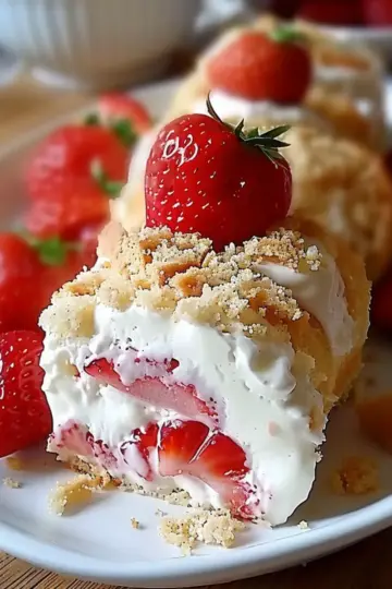 Strawberry Shortcake Cheesecake Rolls