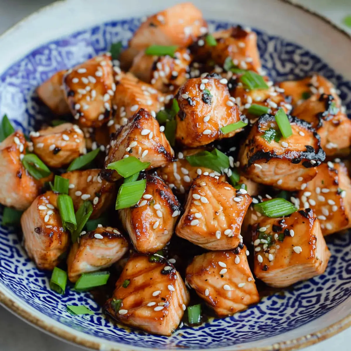 Air Fryer Teriyaki Salmon Bites
