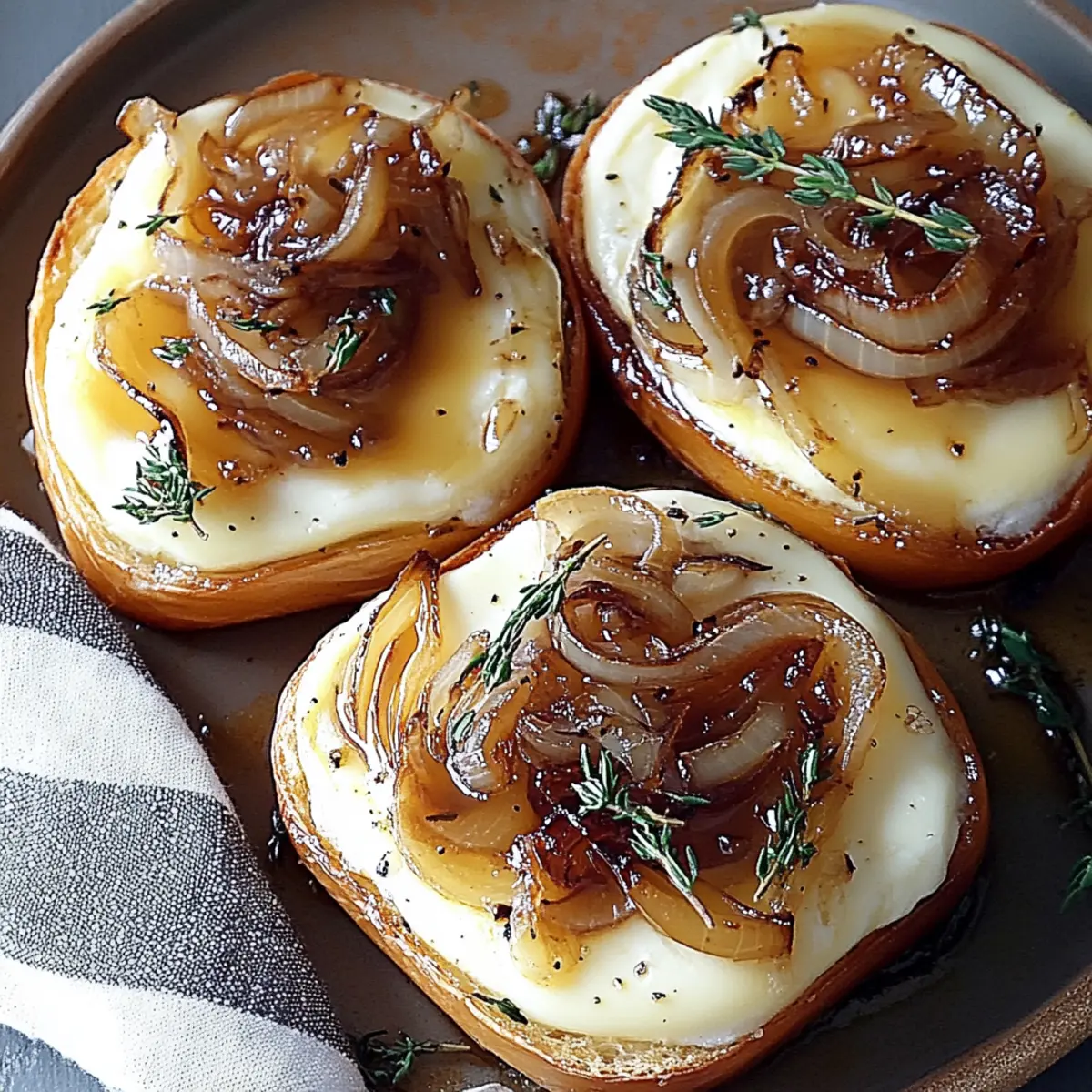 Baked Brie with Caramelized Onions