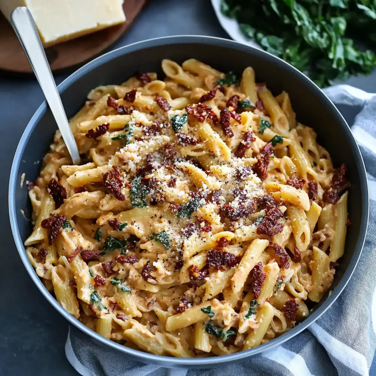 Creamy Goat Cheese and Sun-Dried Tomato Pasta