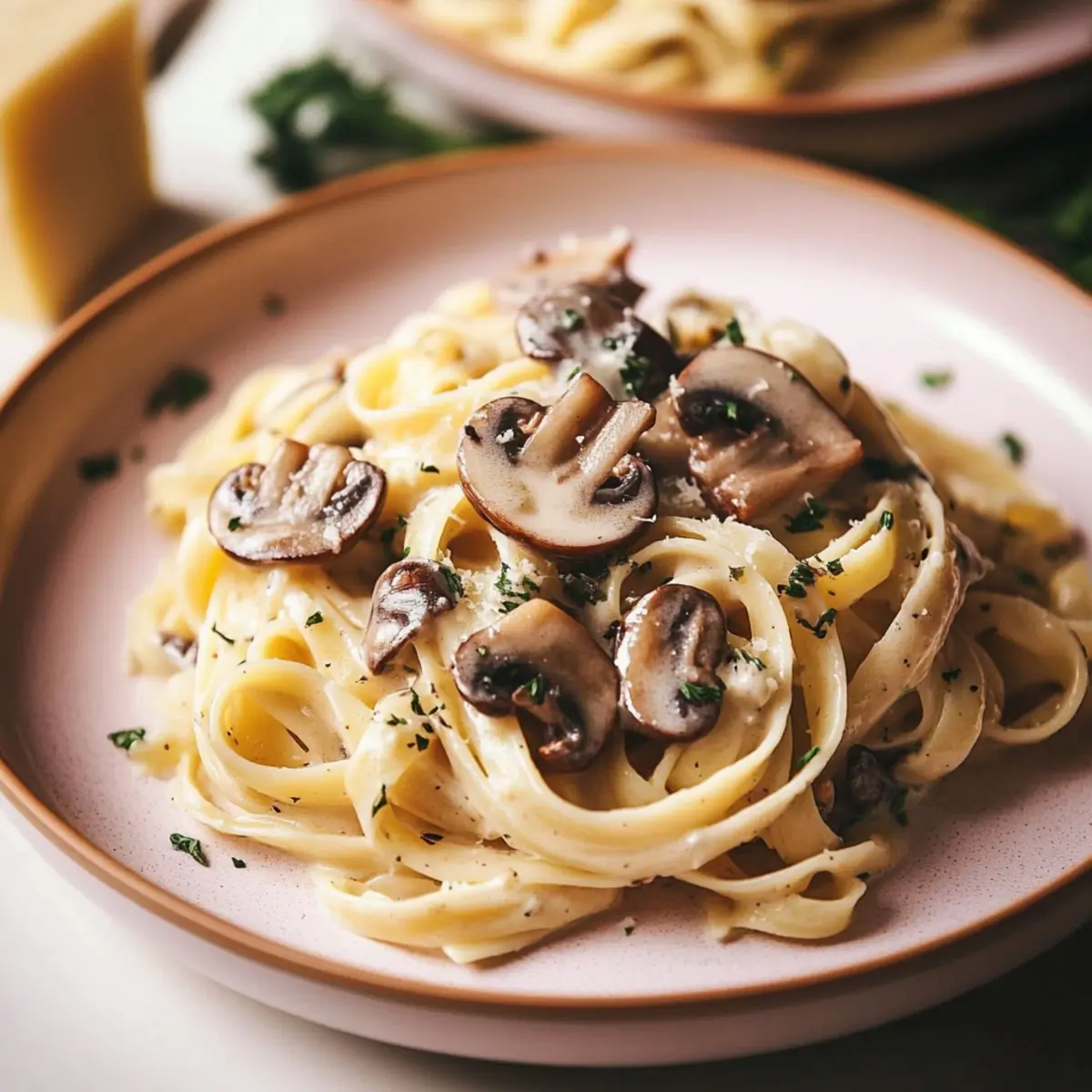 Creamy Mushroom Pasta with White Wine Sauce