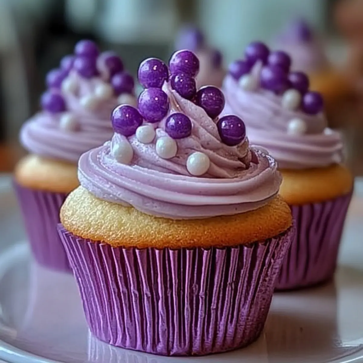 Grape Soda Cupcakes