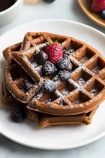 Healthy Dark Chocolate Waffles