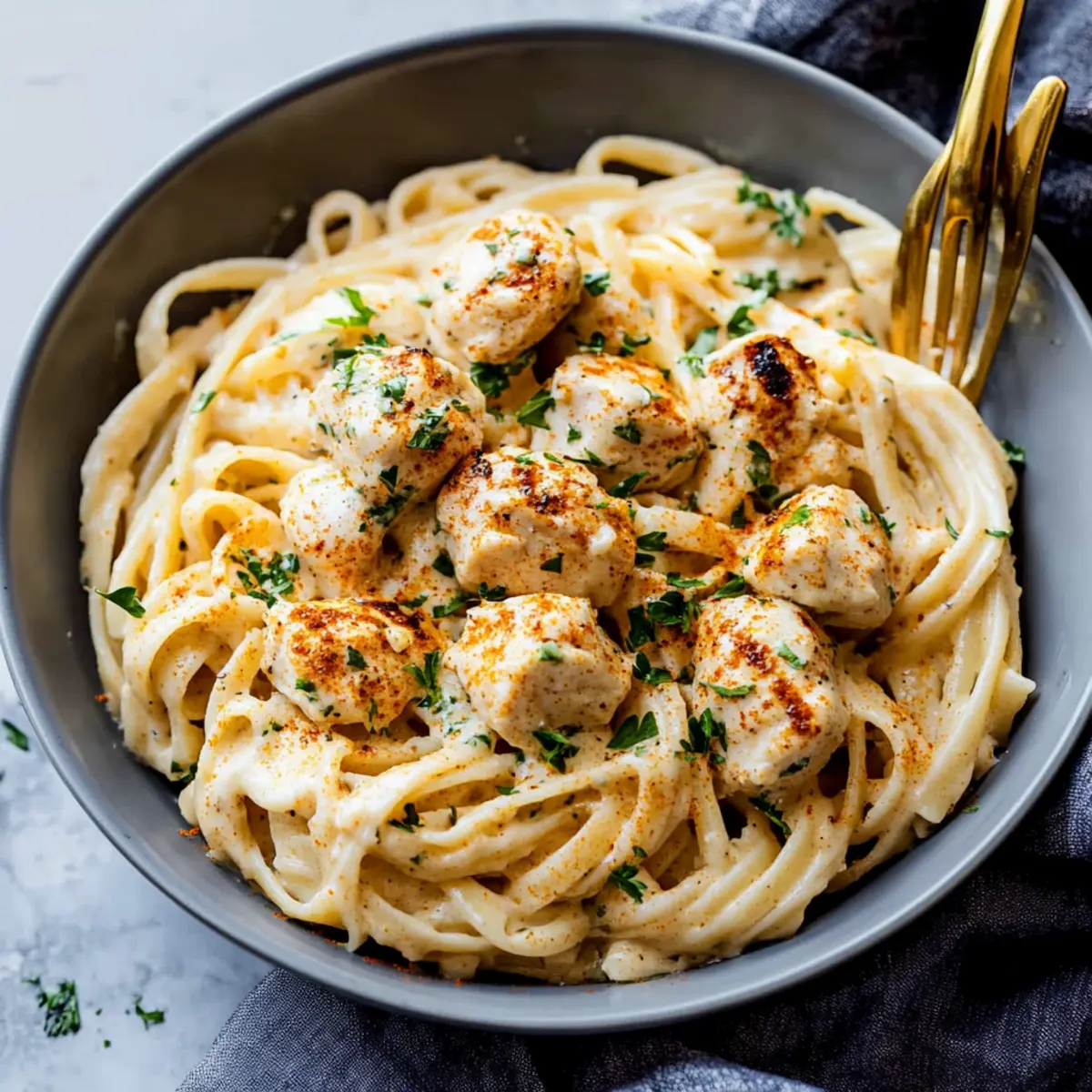 One Pot Cajun Chicken Alfredo Pasta