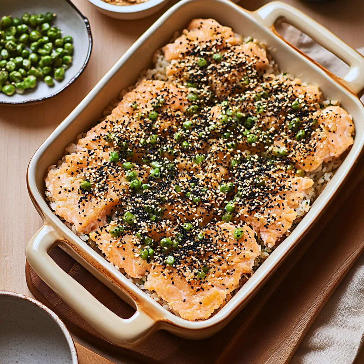 Salmon Sushi Bake
