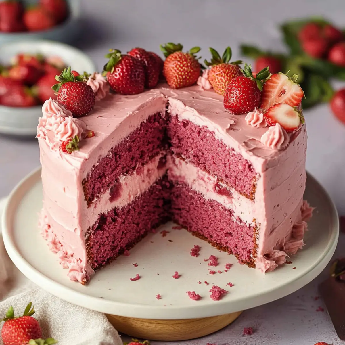 Small-batch Vegan Strawberry Cake