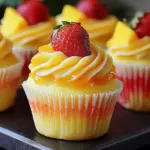 Strawberry Mango Margarita Cupcakes