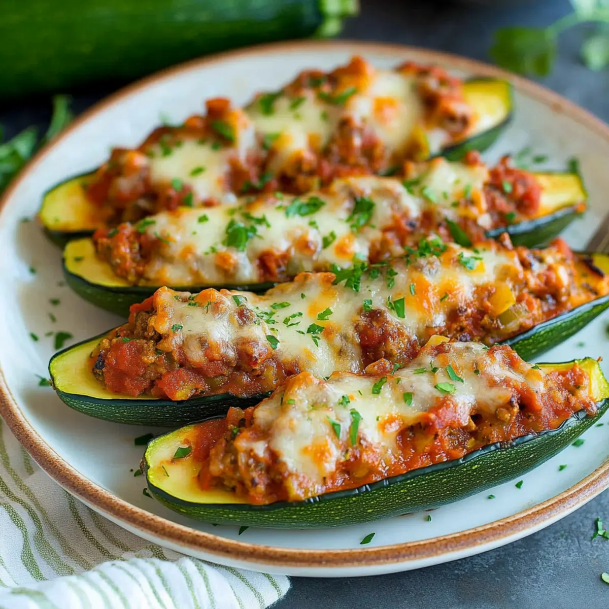 Stuffed Zucchini Boats