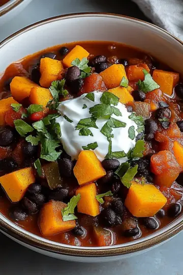 Sweet Potato & Black Bean Chili