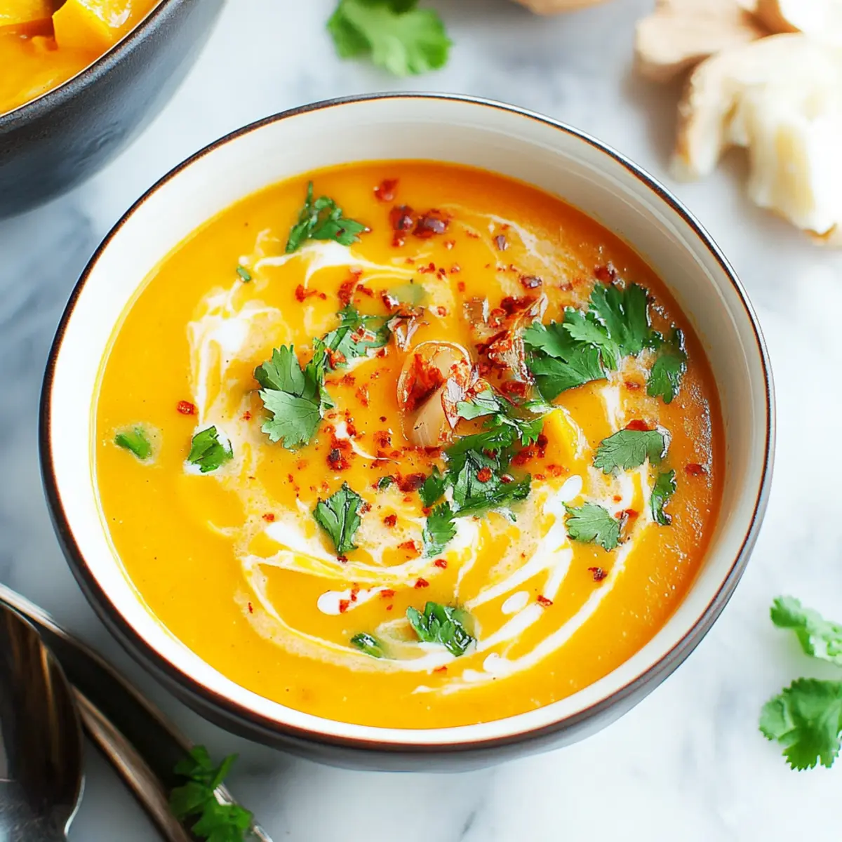 Thai Red Curry Butternut Squash Soup