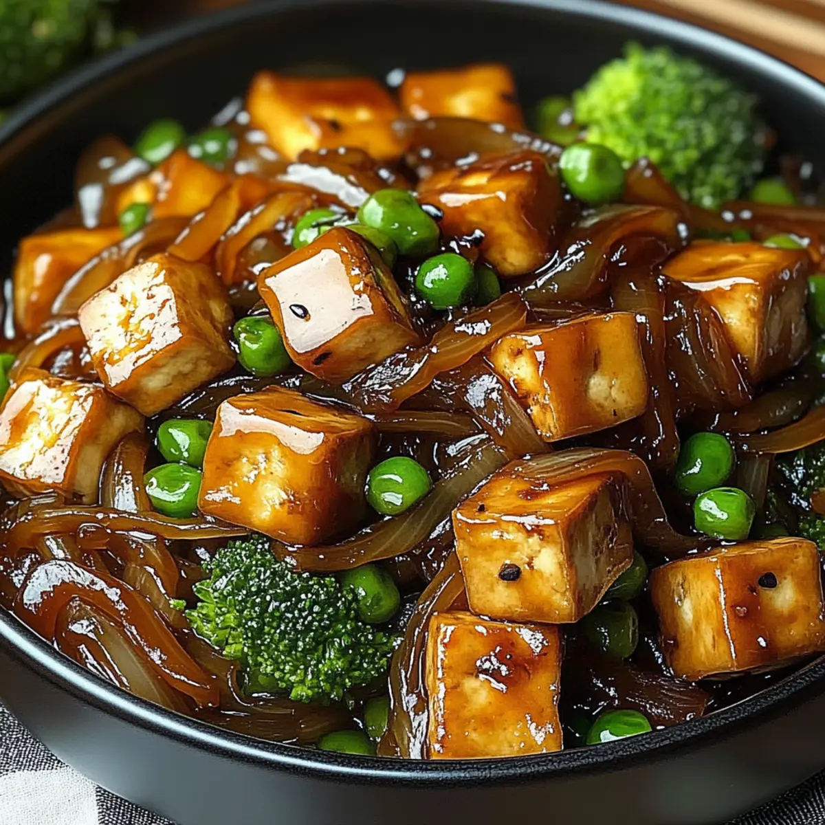 Tofu Stir‑Fry with Caramelized Onions