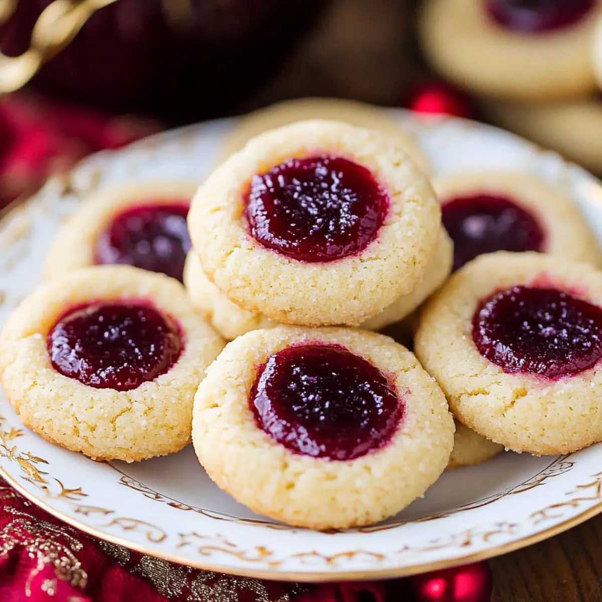 christmas thumbprint cookies