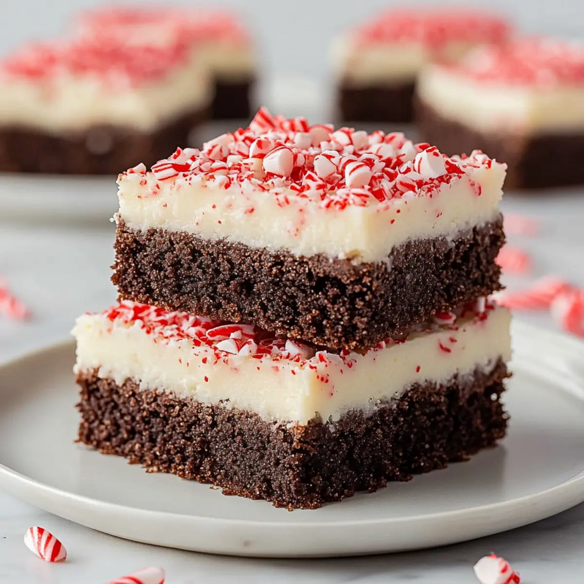 Peppermint Bark Brownies