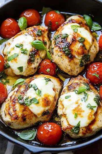 Balsamic Chicken with Tomatoes and Mozzarella