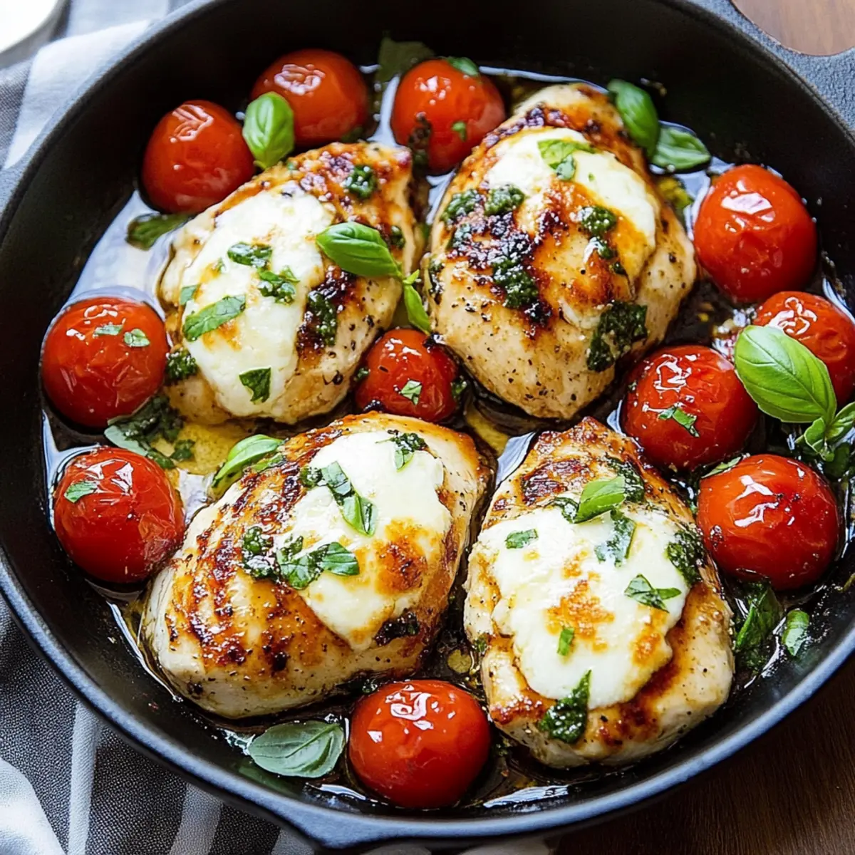 Balsamic Chicken with Tomatoes and Mozzarella