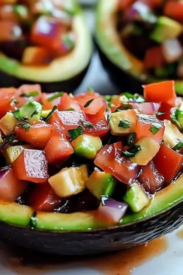 Bruschetta Stuffed Avocado