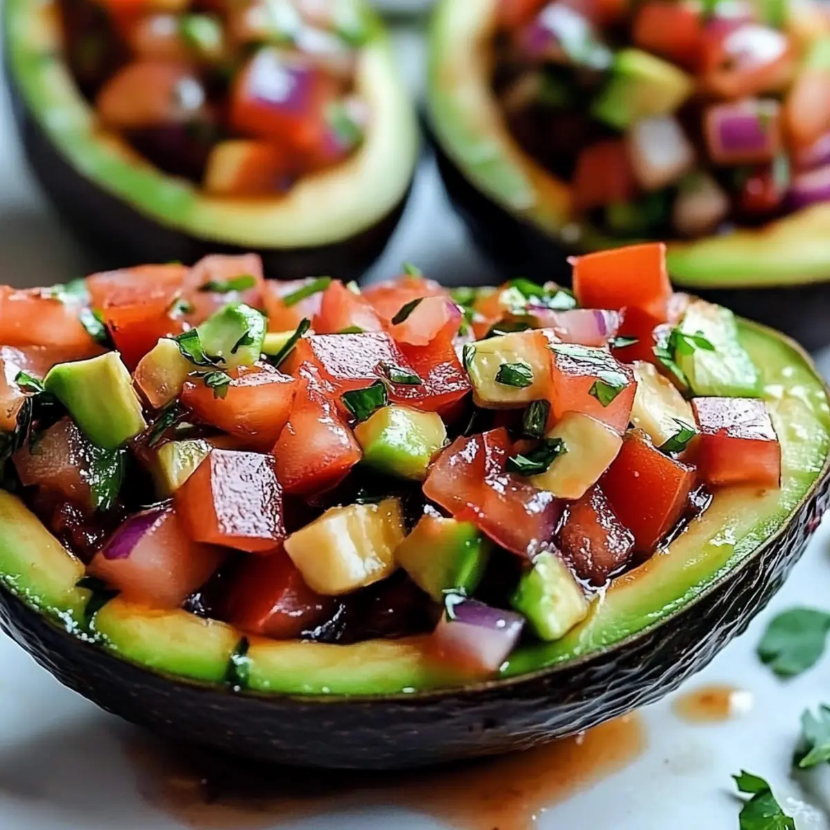 Bruschetta Stuffed Avocado