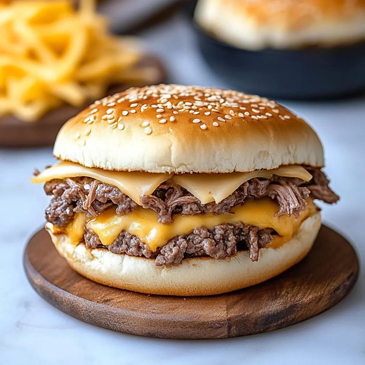 Instant Pot Beef and Cheddar Sandwiches