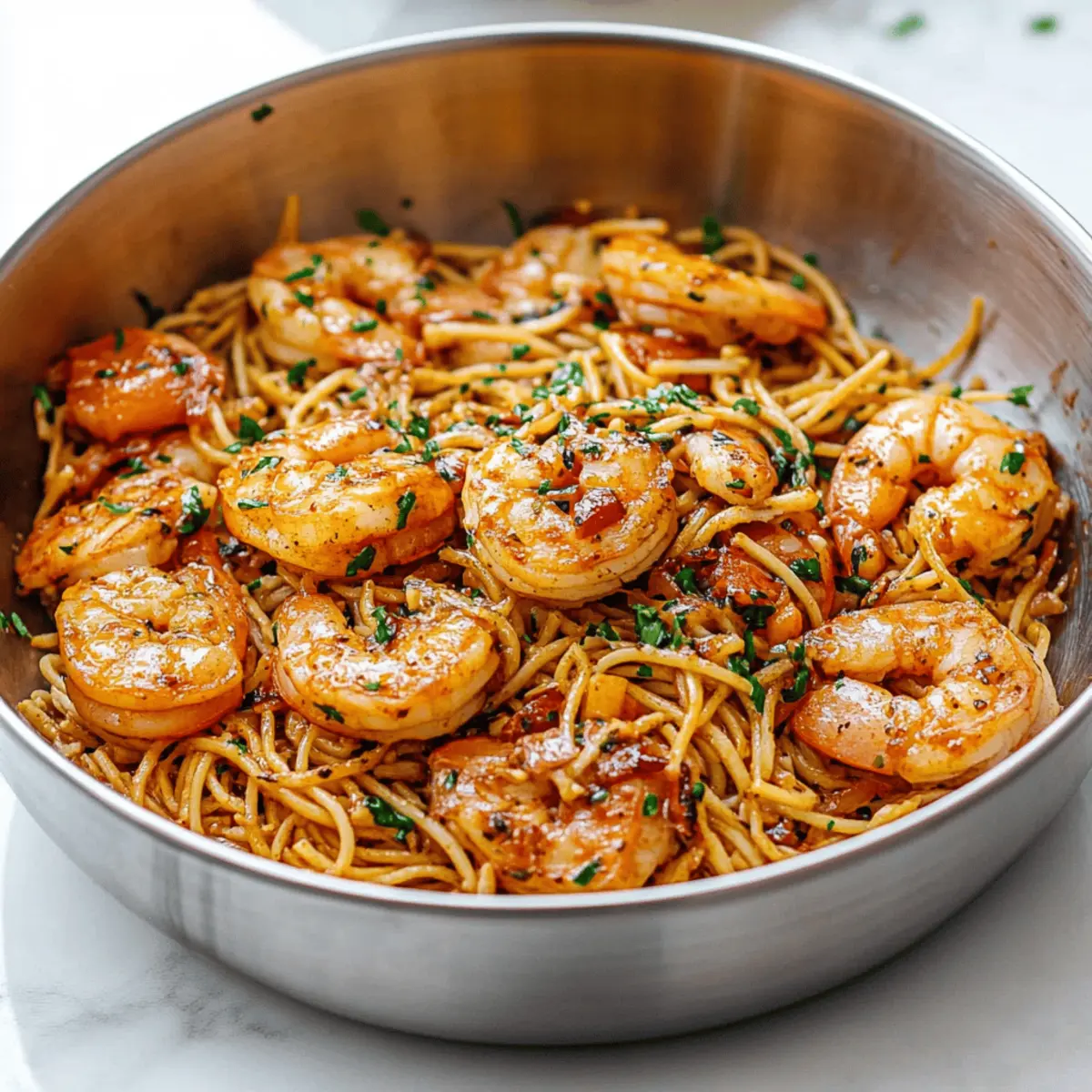 Old Bay Garlic Shrimp Pasta
