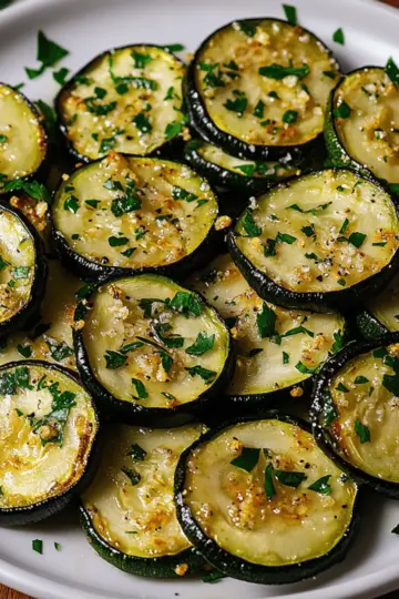 Garlic Parmesan Roasted Zucchini