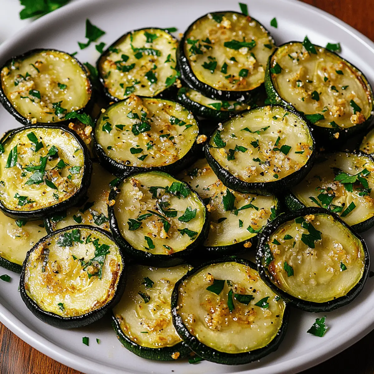 Garlic Parmesan Roasted Zucchini