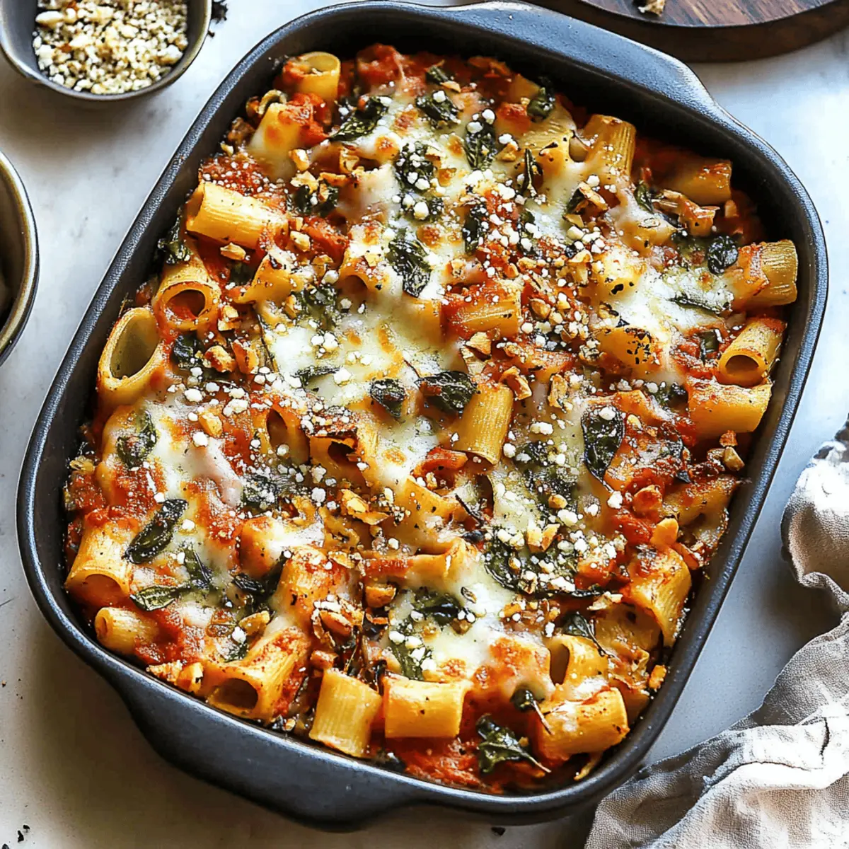 Pasta Bake with Pumpkin Tomato Sauce