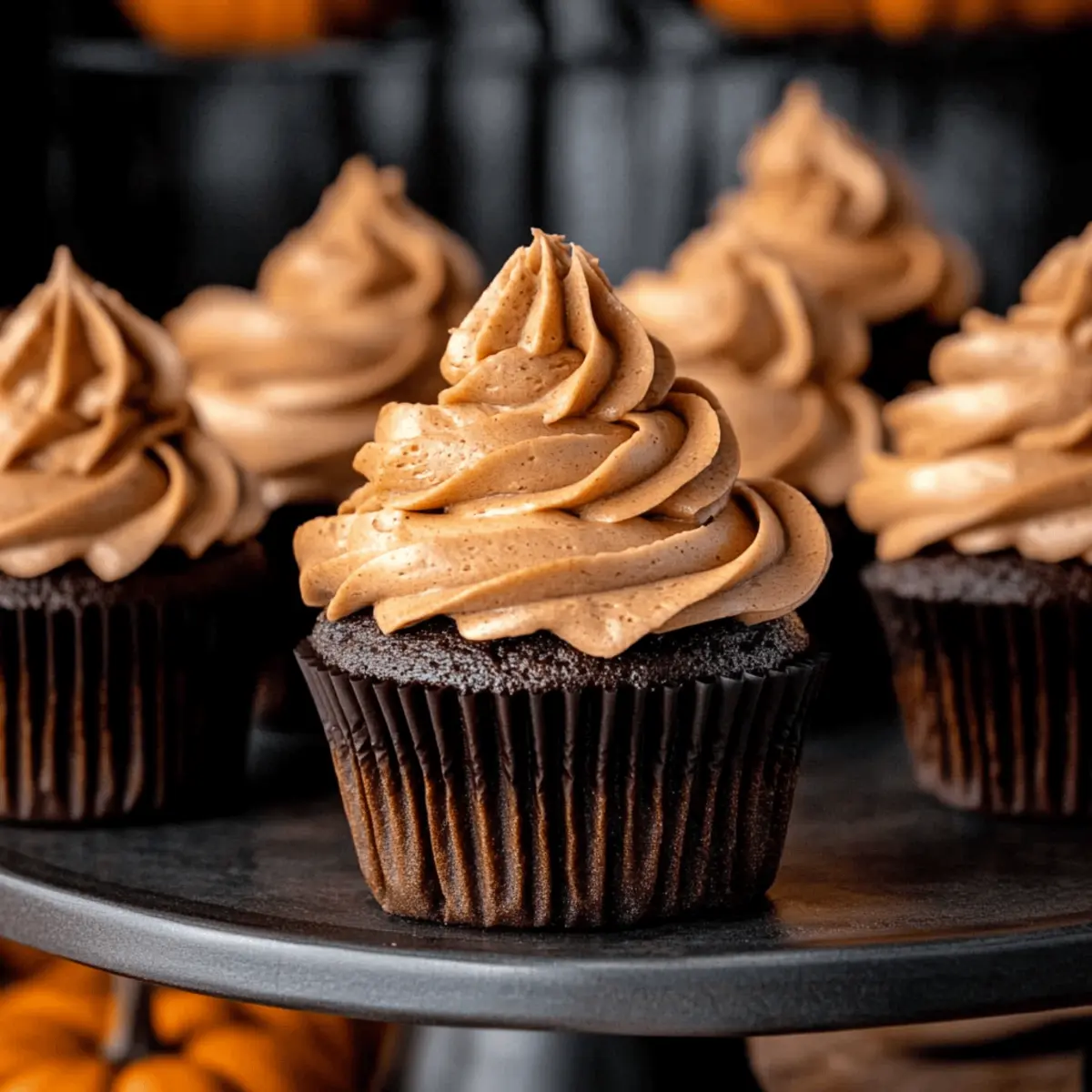 Chocolate Pumpkin Cupcakes