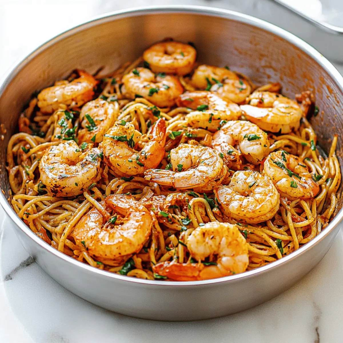Old Bay Garlic Shrimp Pasta