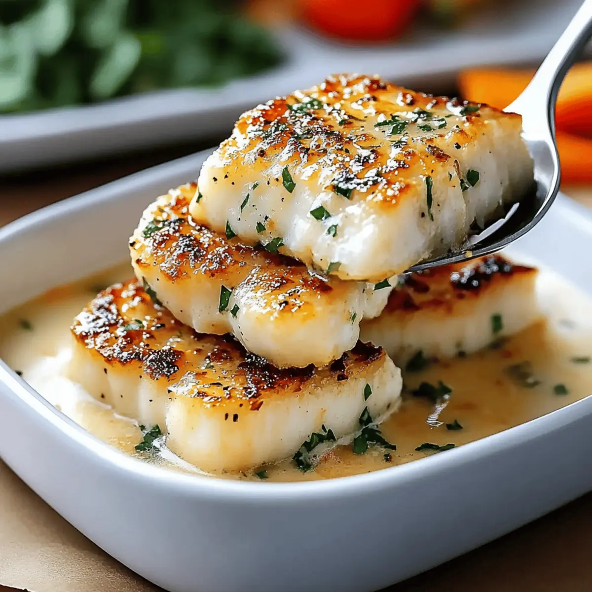 Baked Cod in Coconut Lemon Cream Sauce