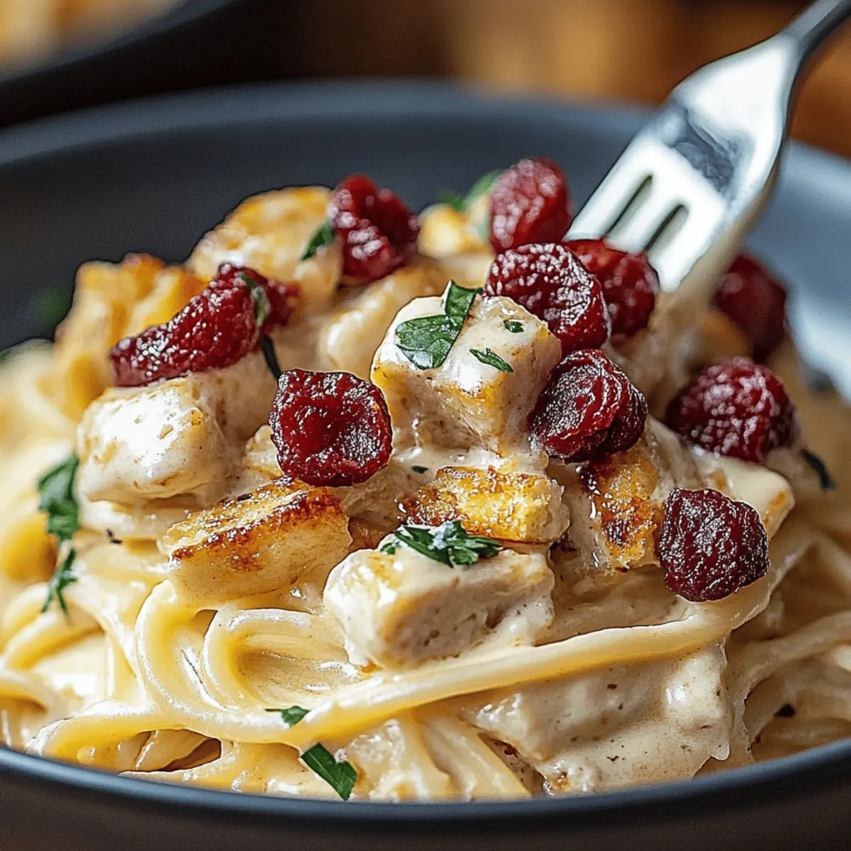 Creamy Carbonara with Crispy Chicken & Bacon