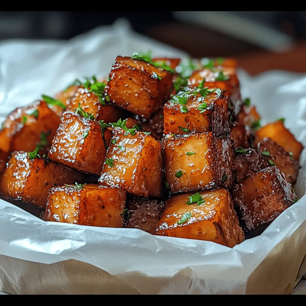 Roasted Sweet Potatoes with Cinnamon & Honey