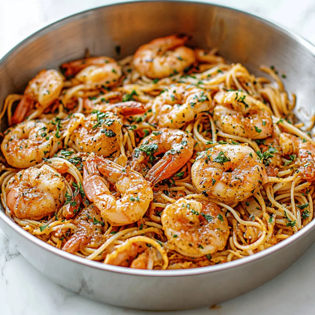 Old Bay Garlic Shrimp Pasta
