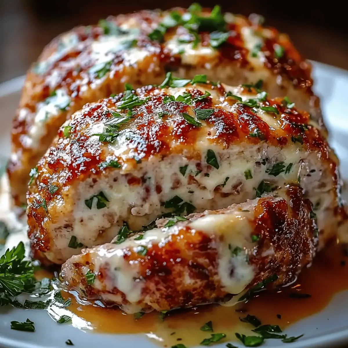 Garlic Parmesan Chicken Meatloaf