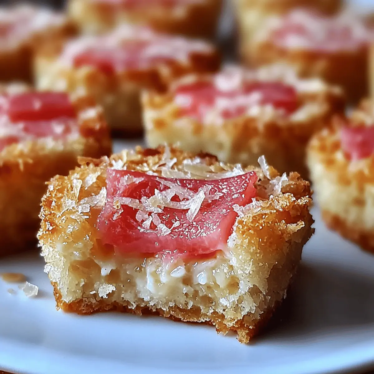 Rhubarb Coconut Macaroon Tarts