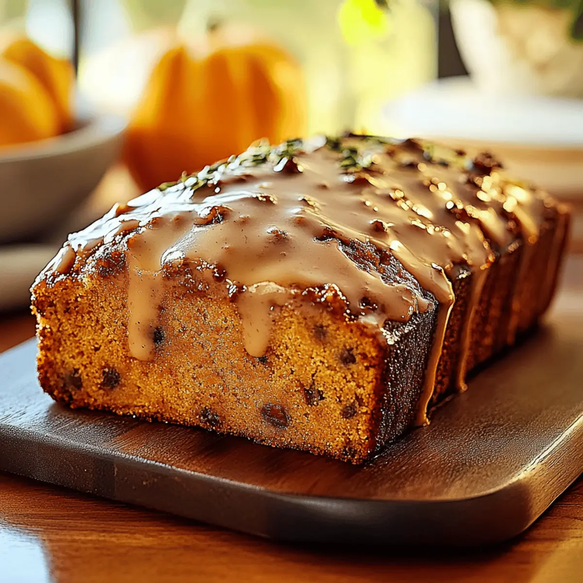 Pumpkin Bread with Maple Glaze