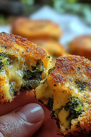 Crispy Broccoli Cheese Rounds