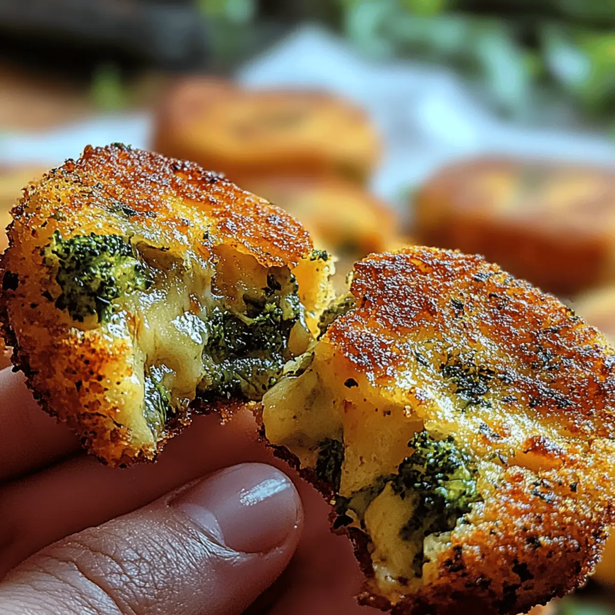 Crispy Broccoli Cheese Rounds