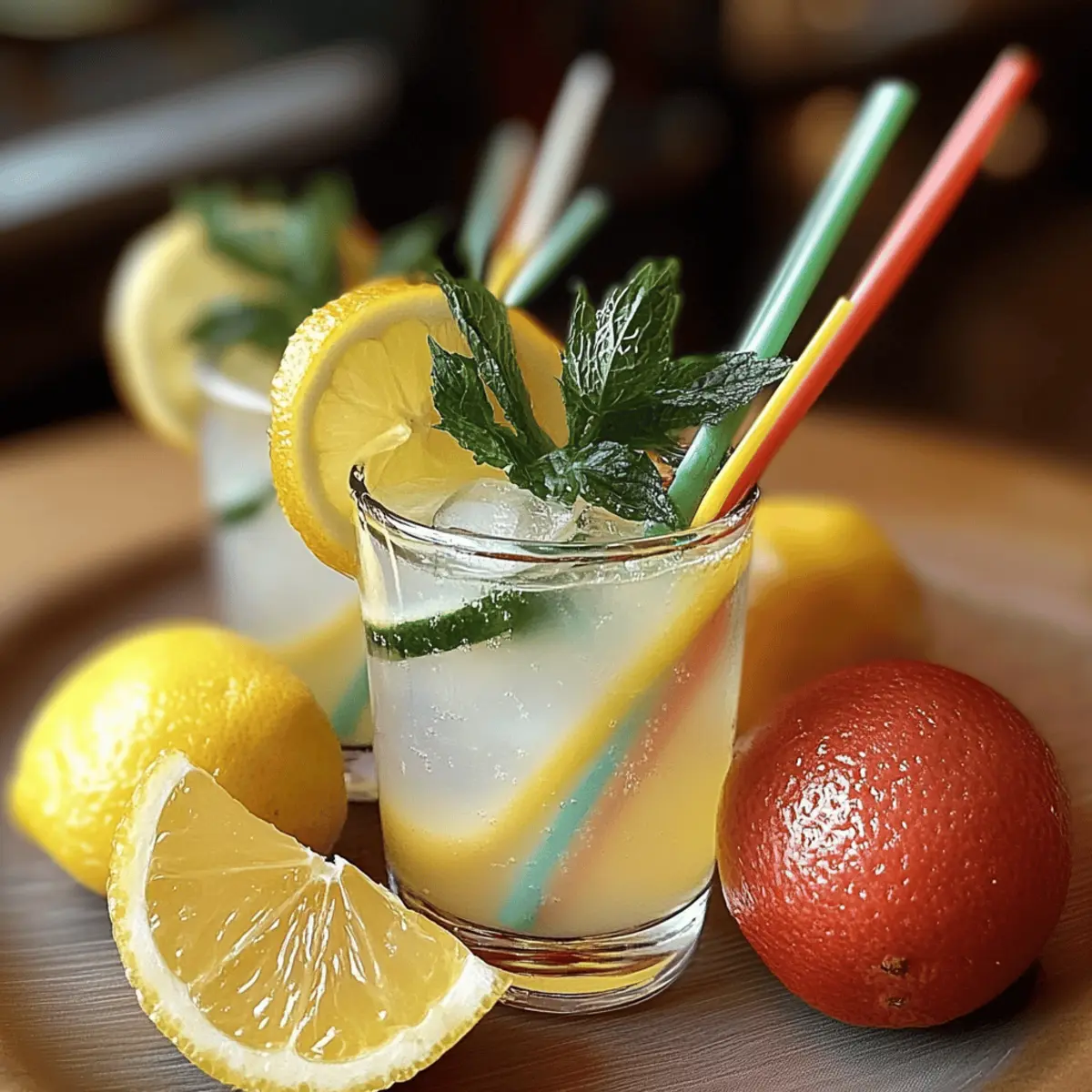Mint and Rosemary Lemonade with Vanilla