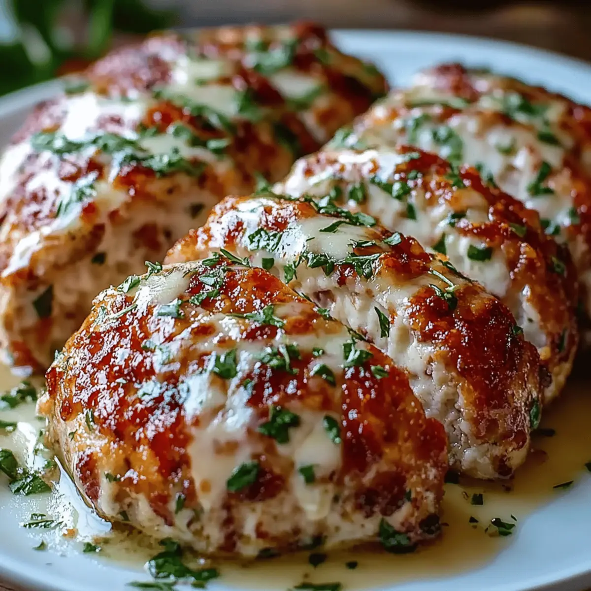Garlic Parmesan Chicken Meatloaf