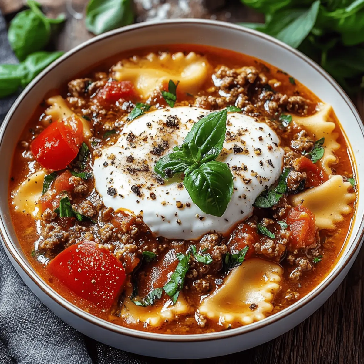 Crockpot Lasagna Soup