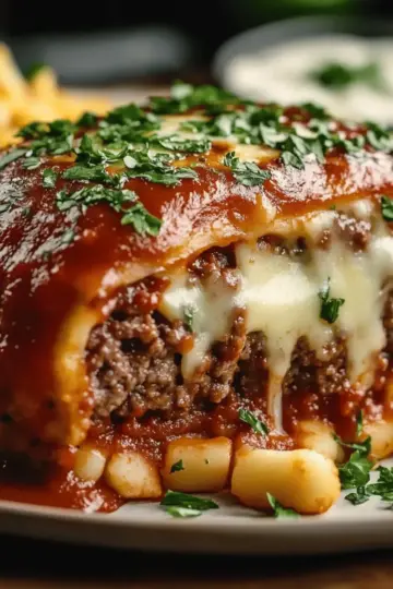 Stuffed Italian Meatloaf