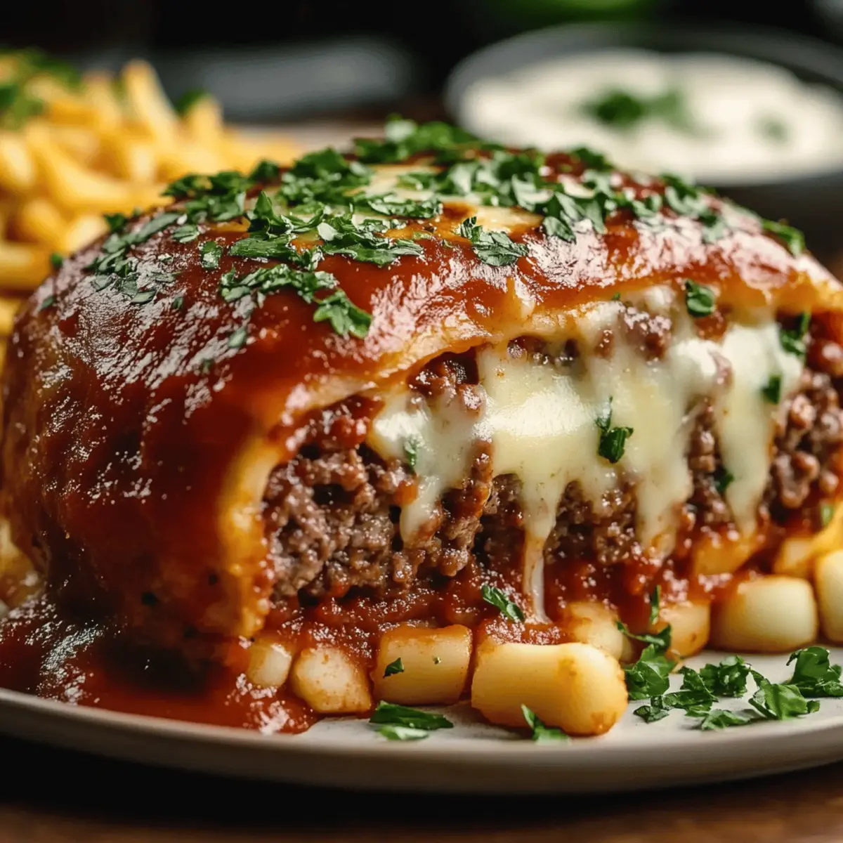 Stuffed Italian Meatloaf