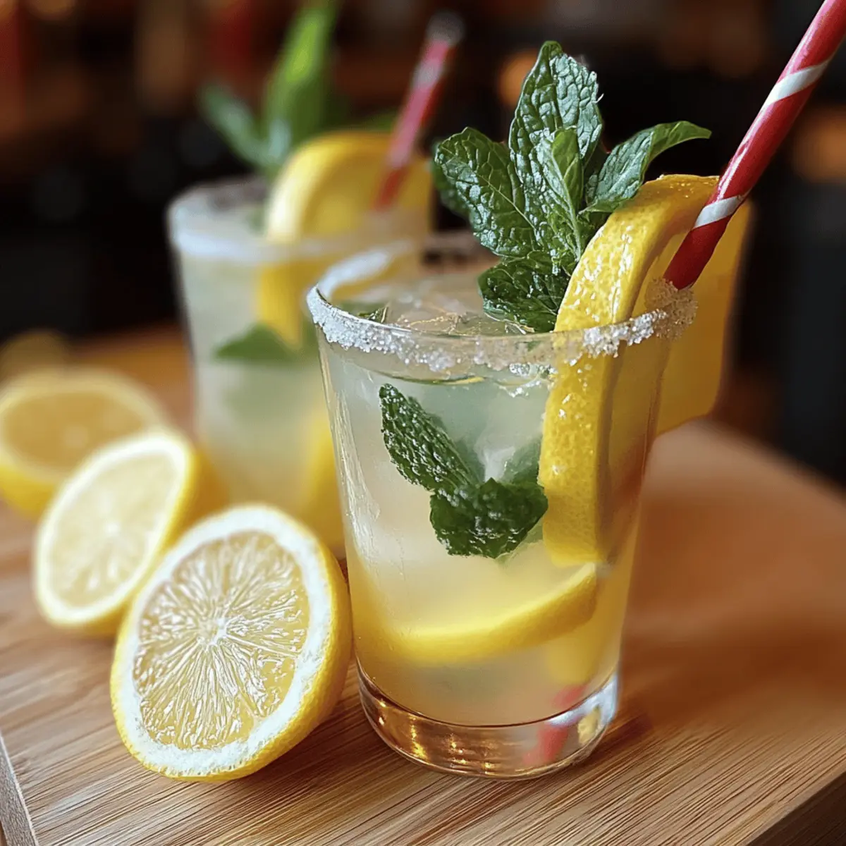 Mint and Rosemary Lemonade with Vanilla
