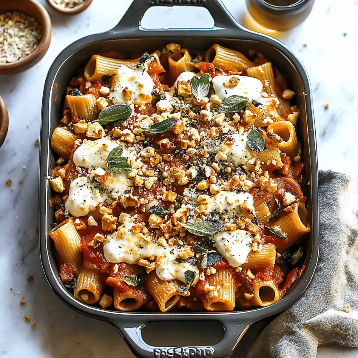 Pasta Bake with Pumpkin Tomato Sauce