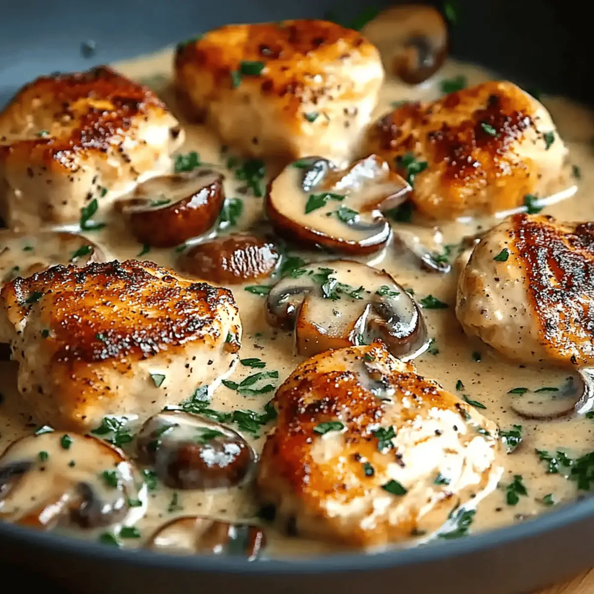 Creamy Chicken with Mushrooms and Dijon Sauce